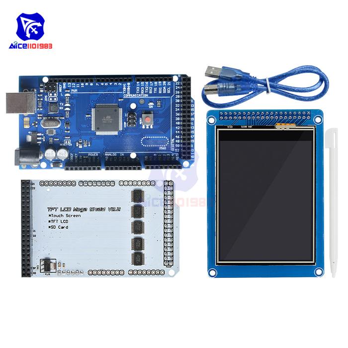 Gambar diymore Mega2560 Board with Cable 3.2" TFT LCD Touch Screen LCD Shield SD Reader Board for Arduino 3D Printers Robotics dari TOKO BUKU JURIAH33 undefined Tokopedia