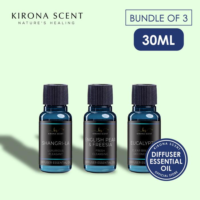 Gambar [KIRONA SCENT] 30ML Diffuser Essential Oil | Bundle Of 3 | Aromatherapy Water Soluble Essential Oil | Made With Botanical Extracts | Chemical Free | Use With Aroma Diffusers, Air Revitalizers, Air Purifiers, Humidifiers | 60+ Scents dari TOKO SALFANA363 undefined Tokopedia