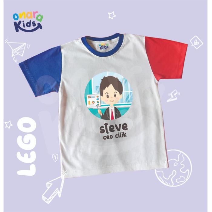 Gambar Kaos Anak Free Custom Nama Tema Profesi Cilik - Kaos Cita-cita - Onara - Lego, XXL dari onarakids undefined Tokopedia