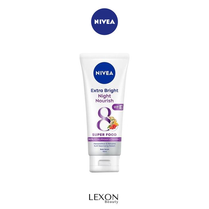 Gambar [Nivea] Body Serum 70 ml dan 180 ml - Extra Bright Night Nourish 180ml dari Lexon Beauty undefined Tokopedia