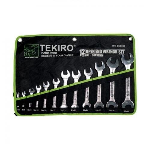 Gambar TEKIRO OPEN WRENCH SET KUNCI PAS 12 Pcs WR-SE0306 dari Drill&Co undefined Tokopedia