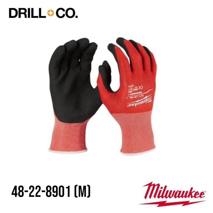 Gambar Milwaukee Dipped Gloves Cut Level 1 / Sarung Tangan Pelindung Kerja M dari Drill&Co undefined Tokopedia