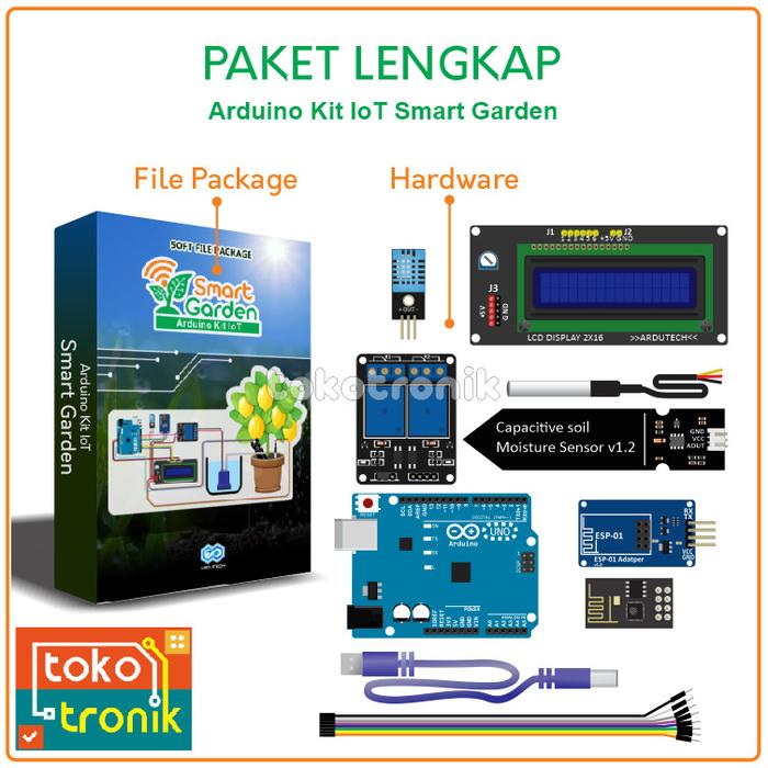 Gambar ARDUINO IOT SMART GARDEN - KIT ARDUINO IOT PENYIRAM TANAMAN OTOMATIS dari Arniahshopia undefined Tokopedia