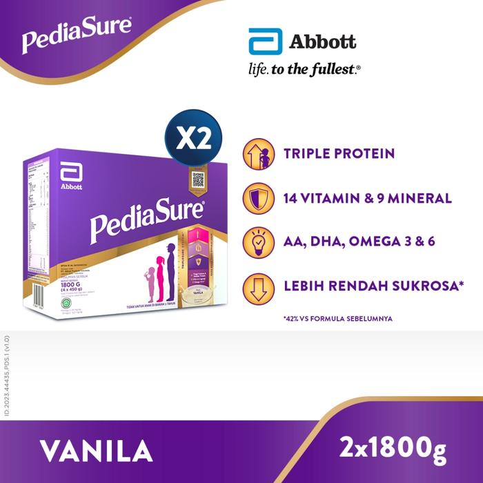 Gambar Berkualitas PediaSure Vanila 1800 g (1-10th) - Nutrisi Pertumbuhan - 2 dari toko lia id undefined Tokopedia