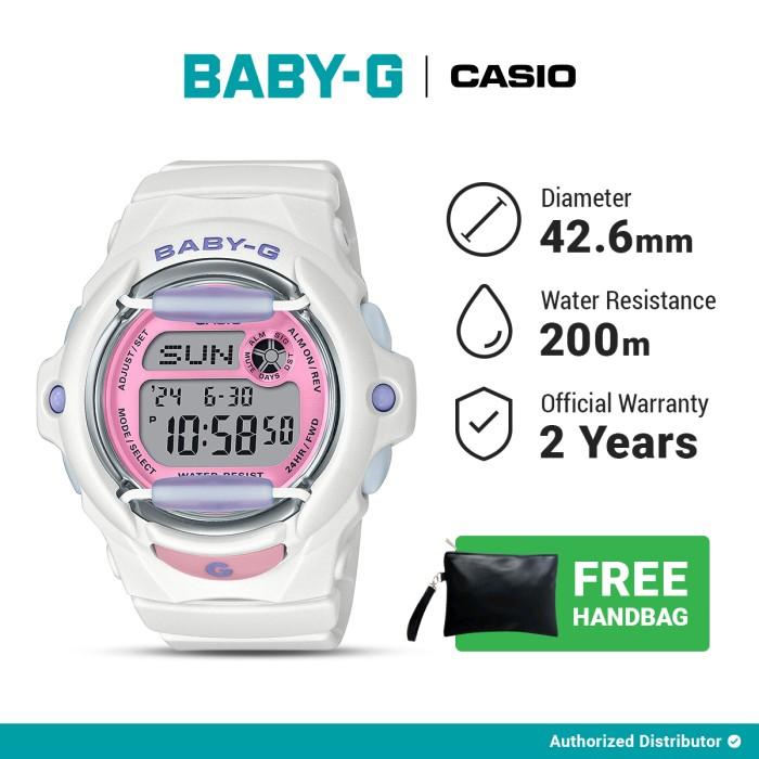 Casio Jam Tangan Wanita Baby-g Bg-169pb-7dr Original Digital White