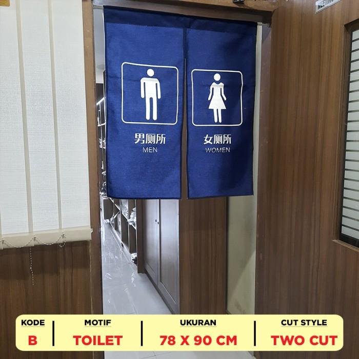 Gambar Kain Tirai Pintu / Door Curtain Jepang - E BAKED (1 CUT) - B TOILET (2 CUT dari Mutiara Bersama 9 undefined Tokopedia