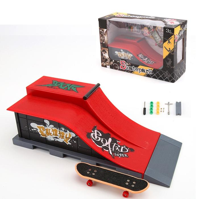Gambar Arena Skateboard Jari SkatePark Ramp Park Fingerboard Mainan - Red TypeE dari Toples Mart undefined Tokopedia