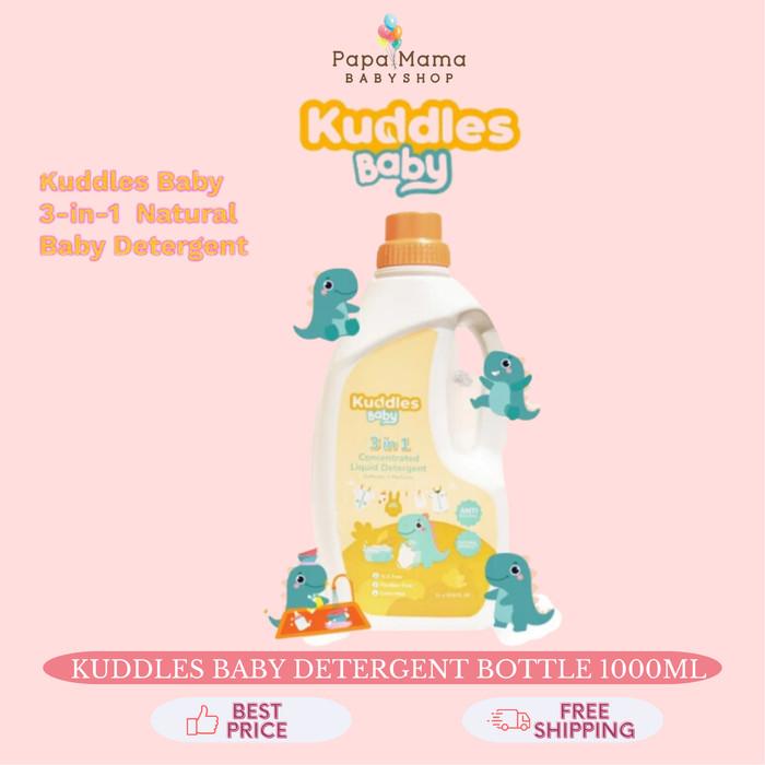 Gambar NEW PRODUCT KUDDLES BABY DETERGENT BOTTLE 1000ML PREMIUM 3 IN 1 dari Babystore. undefined Tokopedia