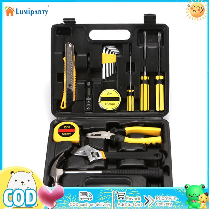 Gambar LumiParty【Ready Stock】16-Piece Tool Set Household Basic Hand Tools Kit Toolbox With Storage Case Ideal Home Repairing Maintenance dari Lunar luze undefined Tokopedia