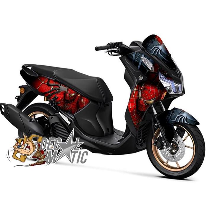 Gambar Decal Lexi 155 Full Body Stiker Full Body Motor Yamaha Lexi 125 - Lexi LX 155 - Spiderman - Hitam MErah, Lexi 125 dari decalmatic_NEW undefined Tokopedia