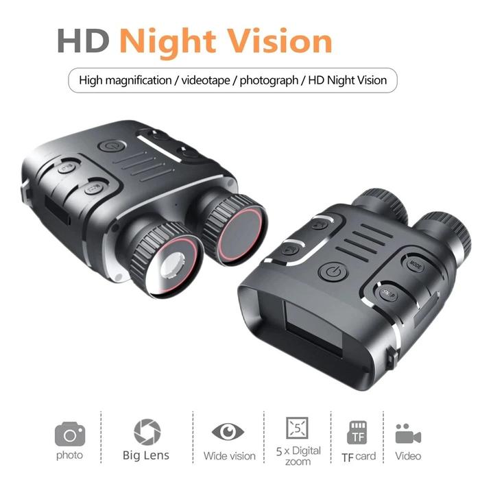 Gambar Binocular Infrared Night Vision Device 5X Binocular Day Night Use Photo Video Taking Digital Zoom for Hunting Boating Long Range dari Aurora Mysthic undefined Tokopedia