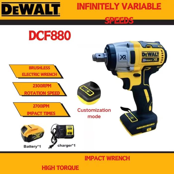 Gambar Dewalt DCF880 Cordless Impact Wrench 20V Original 2300RPM Rechargeable 13MM Electric Lithium Battery Wrench Recharge Power Tools dari kramatcell undefined Tokopedia