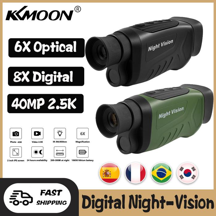 Gambar Digital Night-Vision 40MP 2.5K Infrared Telescope 6X Optical Magnification 8X Digital Zoom Night Observation Boating dari Aurora Mysthic undefined Tokopedia