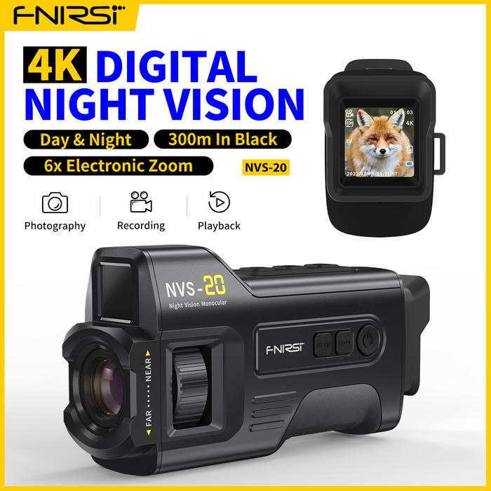 Gambar FNIRSI NVS-20 4K Monocular Infrared Night Vision Telescope Day Night Use Photo Video Taking 5X Digital Zoom for Hunting Boating dari Shoparium undefined Tokopedia