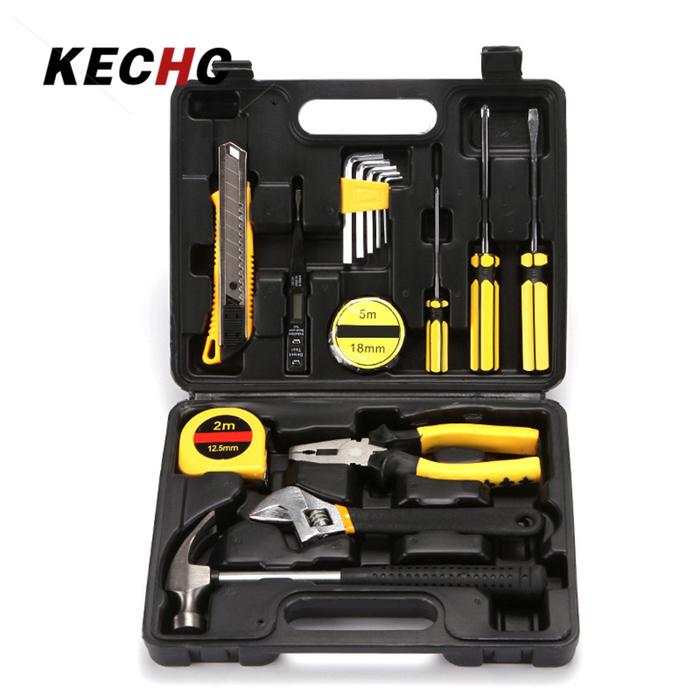 Gambar KECHc 16-Piece Tool Set Household Basic Hand Tools Kit Toolbox With Storage Case Ideal Home Repairing Maintenance dari Lunar luze undefined Tokopedia
