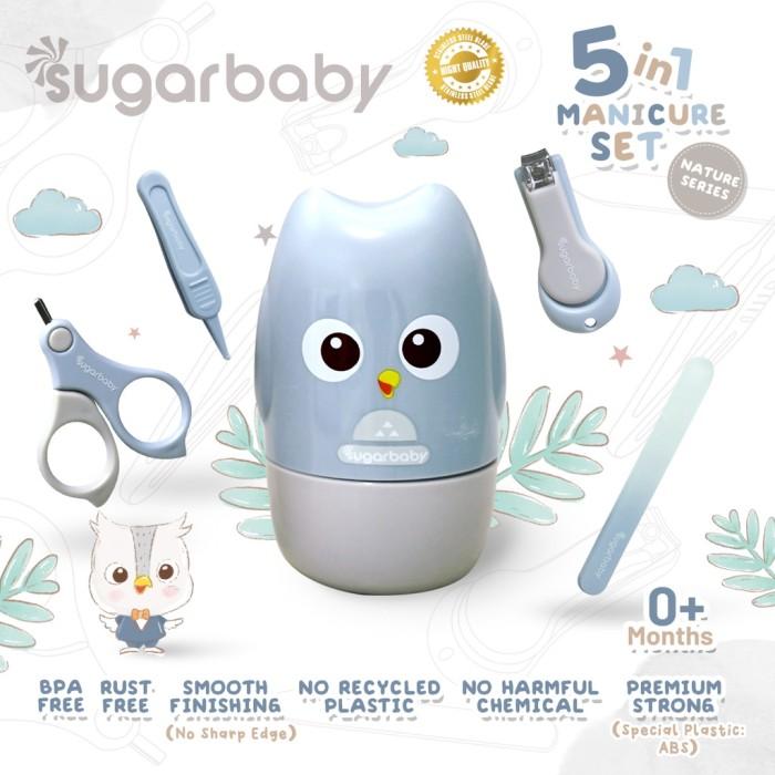 Gambar NEW PRODUCT SUGAR BABY MANICURE SET 5IN1 NATURE SERIES / SET PERAWATAN - Blue dari Babystore. undefined Tokopedia