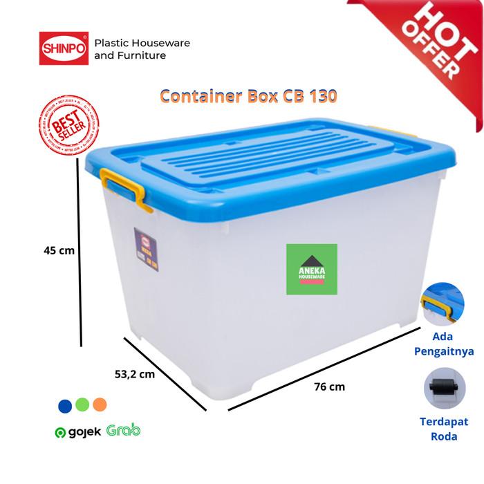 Gambar Container Box Plastik Serbaguna (Container Box) Shinpo Mega CB 130 - Biru dari Aneka Houseware undefined Tokopedia