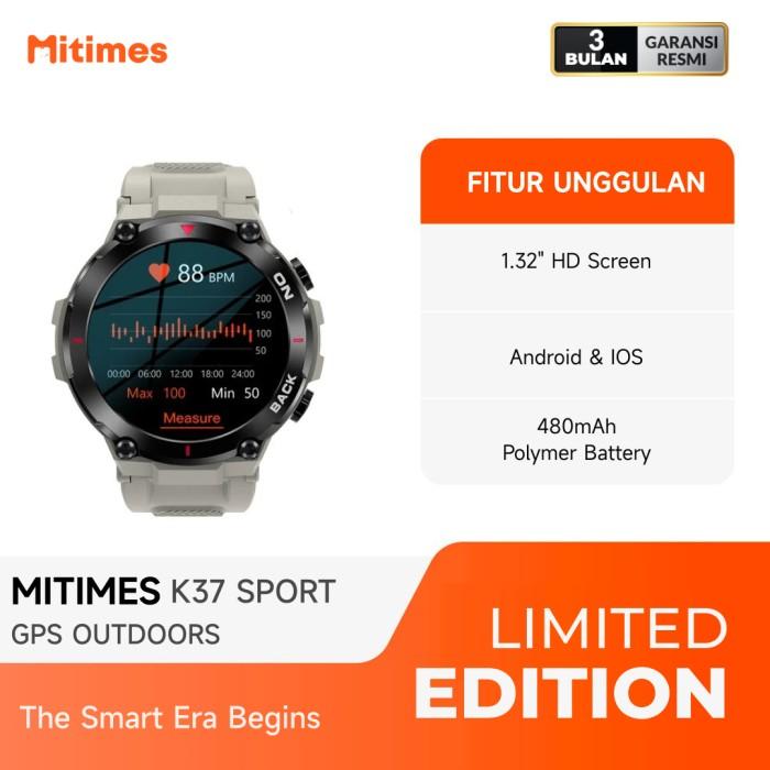 Gambar Smart Watch | Mitimes K37 Sport Smart Watch 1.32 Inch Gps Outdoors - Cream dari lazuardiiqbal903 undefined Tokopedia