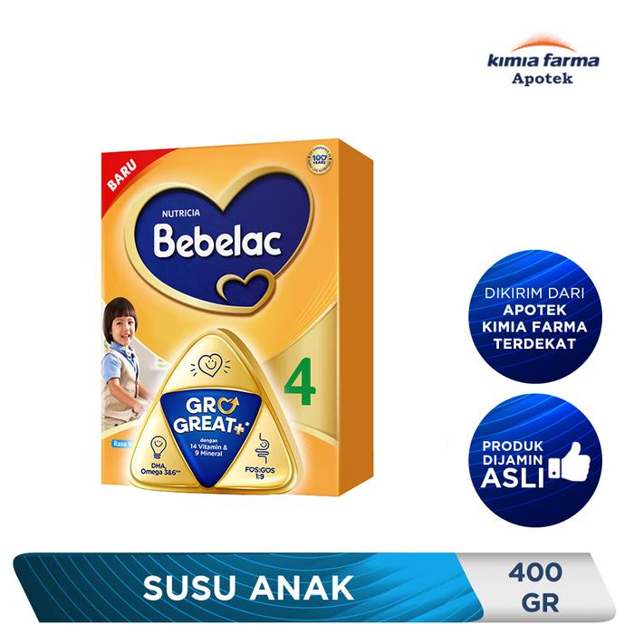 Gambar BEBELAC 4 SUSU PERTUMBUHAN 3-6 TAHUN VANILA 400 GR / SUSU ANAK dari Kimia Farma Apotek Jawa Tengah OS undefined Tokopedia
