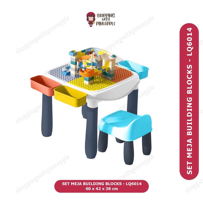 Gambar Ocs - Swp - 1 Set Meja 7 In 1 Multifungsi 2 In 1 Free Building Blocks - MEJA LQ6014 dari ONE CENTER_STORE undefined Tokopedia
