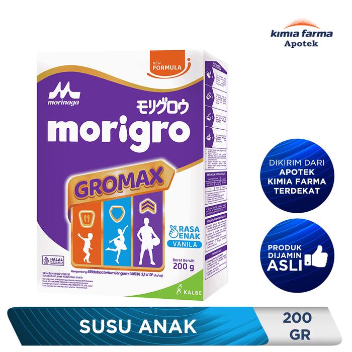 Gambar MORINAGA MORIGRO GROMAX VANILLA 200 GR / SUSU ANAK / KIMIA FARMA dari Kimia Farma Apotek Sulawesi OS undefined Tokopedia