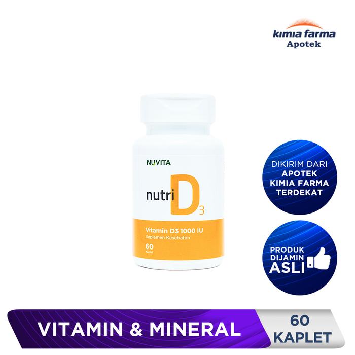 Gambar NUVITA NUTRI D3 1000 IU 60 TABLET / VITAMIN D3 / KIMIA FARMA dari Kimia Farma Apotek Official undefined Tokopedia