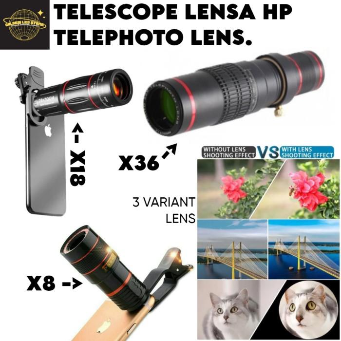 Gambar TELESCOPE LENSA HP / TELEPHOTO LENS / TELEZOOM - Zoom 36X dari Golden LED Store 2 undefined Tokopedia