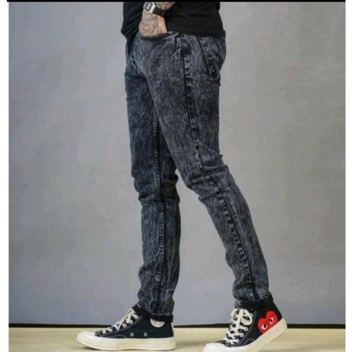 Gambar Gibrans Jeans - Celana Jeans Pria panjang distro skinny - celana jeans panjang pria strecht terbaru - SNOWBLACK, 28 dari GIBRANS JEANS undefined Tokopedia