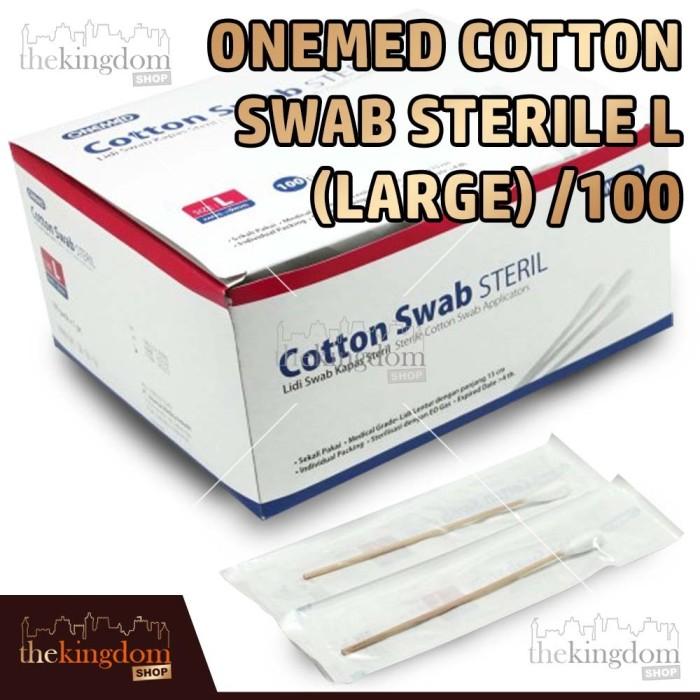 Jual Onemed Cotton Swab Steril L Large /100 Lidi Bud Kapas Sterile