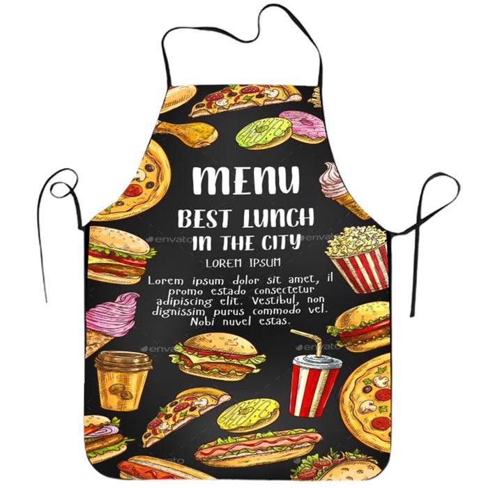 Gambar Best Greenbox Cooking Apron Comfortable Wearing Clear And Image Reusablestain Waterproof Polyester Pizza Pattern Kitchen Apron Home Practical Cooking Apron dari DODI DOGER undefined Tokopedia