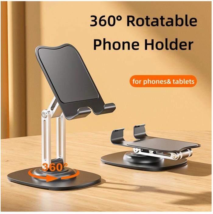Gambar Phone Stand Holder HP Q17 Rotasi 360 Derajat Folding Mobile Desktop Stand Cocok untuk Tablet Ipad Phone dari Kisjaf Technology undefined Tokopedia