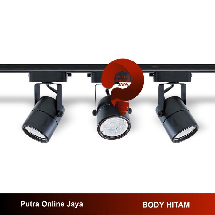 Gambar Paket lampu sorot rel tracklight rell mr16 isi 3 Top Quality - Body Hitam, Kuning Warm dari CV Aarav undefined Tokopedia