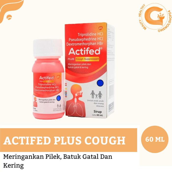 Gambar ACTIFED PLUS COUGH SIRUP 60 ML  MERAH   OBAT BATUK KERING OBAT dari asiashop fiv undefined Tokopedia