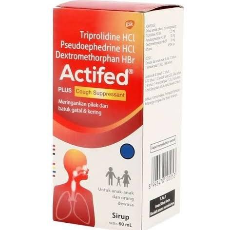 Gambar ACTIFED merah obat batuk 60 ml Diskon dari vivianstore1733 undefined Tokopedia