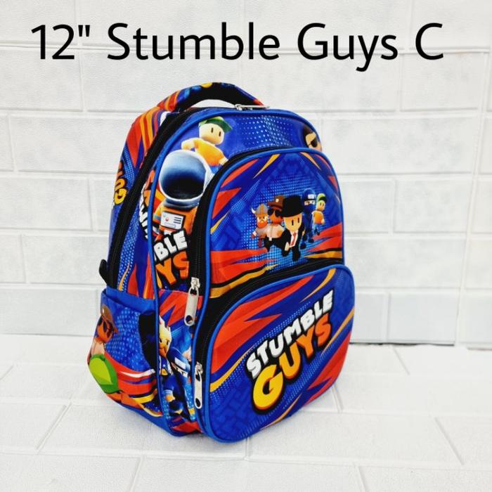 Gambar Tas Ransel Sekolah 12" - 15" - 18" Stumble Guys (3 Kantong) - 1038-12" STB C dari Anugrah Ollshop undefined Tokopedia