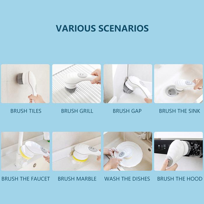 Gambar Usb Charging Cleaning Brush Sponge All For Kitchen And Home For dari Marina Hijab Putri undefined Tokopedia