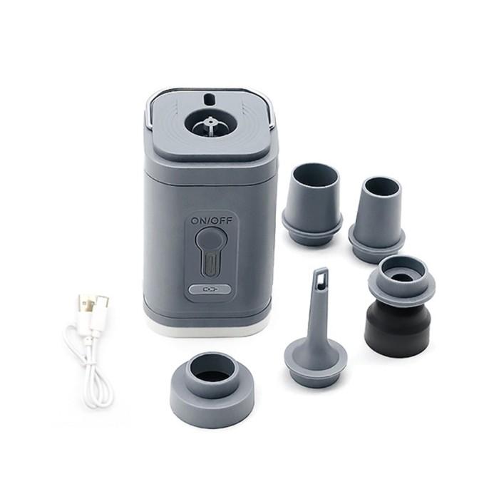 Gambar Pompa Matras Angin Mini Portable Otomatis Pompa Vacuum Baju Electric Pompa Angin Ban Renang Kasur Air Pump Wireless Camping Outdoor - Abu dari Soya Global undefined Tokopedia