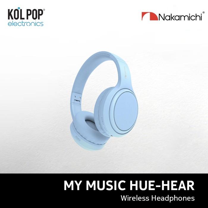 Gambar Nakamichi My Music Hue Hear Wireless Super Bass Bluetooth Headphones - Hitam - Biru dari mediapembelajar undefined Tokopedia