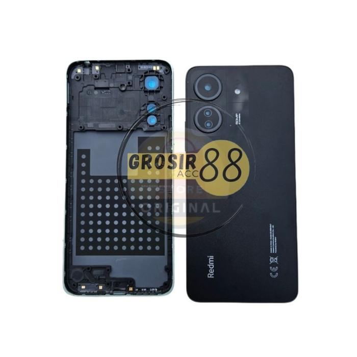 Gambar Housing - Backdoor Fullset + Bezzel Xiaomi Redmi 13c Back Casing - Kesing ( G88 ) - Hitam dari GROSIR88 SPAREPART HP undefined Tokopedia