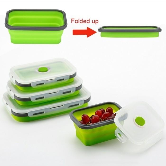 Gambar Kotak Makan Foldable 800ml Lunch Box Lipat Murah - 800ml dari Artivic undefined Tokopedia