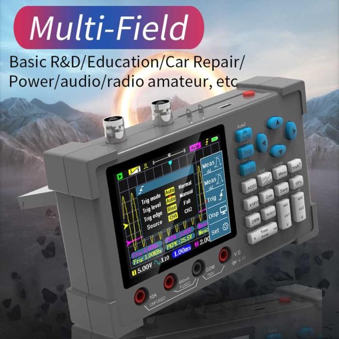 Gambar Oscilloscope osiloskop osiloscope alat ukur sinyal & frekuensi listrik Digital 3in1 Multimeter Signal Generator 3.2 Inch - Gray dari Coms home store undefined Tokopedia