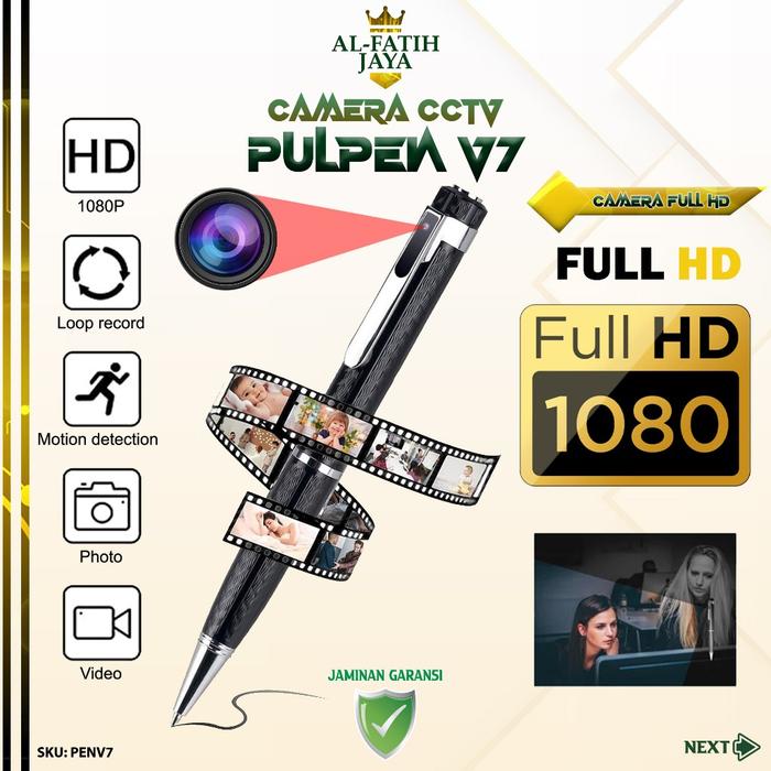 Gambar Spy Camera Pulpen V7 Resolsui Full HD 1080P Kamera Mini Portabel CCTV Pengintai Pengawasan Mata Mata Spy Cam Pena Kamera Pen Clip V7 1080 P Rekam Video Audio Sadap Suara Foto Camera Perlindungan Keamanan Scurity Camcorder Spycam Mini Model Pena Bolpoint dari Maju bersama 100 undefined Tokopedia