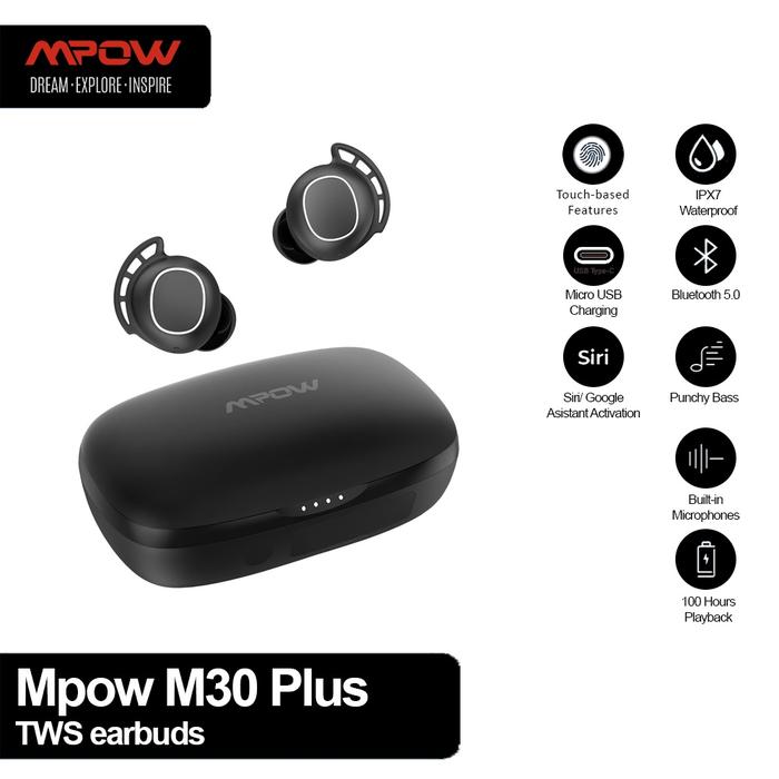 Headphone Bluetooth Mpow Earbuds M30 Jual Mpow M30 Plus Tws
