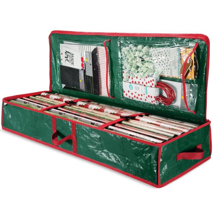 Gambar Christmas Wrapping Paper Storage Containers Gift Wrap Organizer with dari Misami Shop undefined Tokopedia
