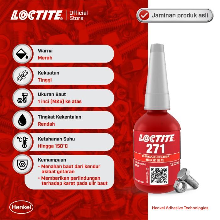 Gambar Ready [Best Quality] Loctite 271 Threadlocker Lem Baut 10 Ml Twin Pack dari Toko Baru Terang undefined Tokopedia