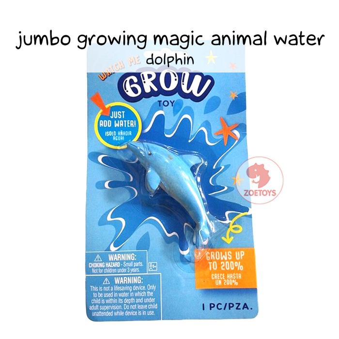 Gambar Zoetoys Jumbo Growing Magic Animal Water | High Quality Hewan Hydrogel Orbeez Sensory | Mainan Hewan Rendam Air Tumbuh Besar | Mainan Edukasi Anak - Dolphin dari Zoetoys undefined Tokopedia
