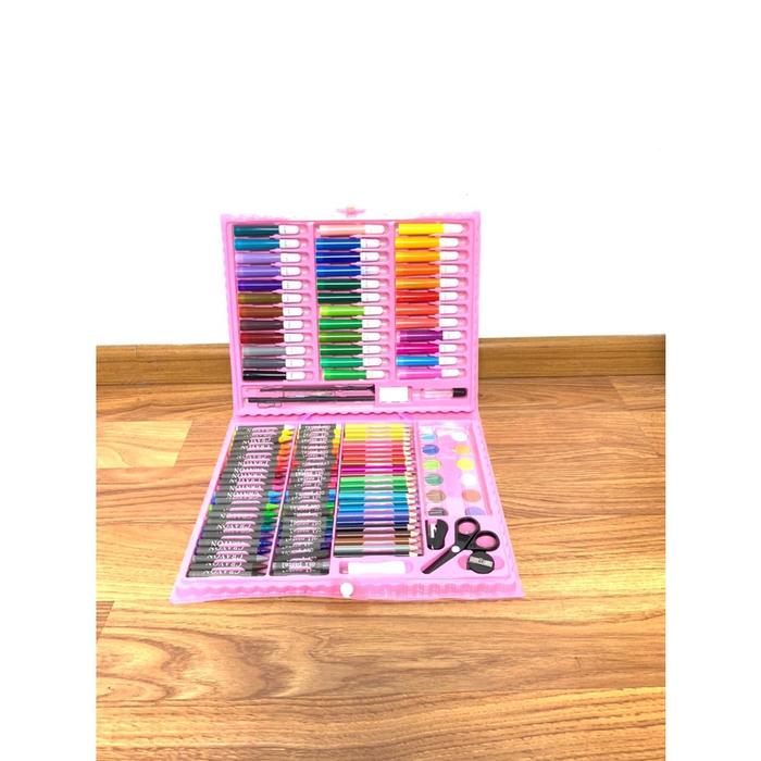 Gambar 150 pcs Crayon Alat Lukis Anak Pensil Warna Cat Air Perlengkapan Menggambar Melukis Mewarnai Set Art Full Set pc Krayon 150pcs 150pc - Pink dari SyonStore undefined Tokopedia