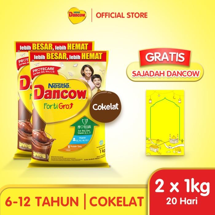 Gambar Nestle DANCOW FortiGro Cokelat Pouch 1 kg x 2 FREE Sajadah Dancow dari Fawkes Storee undefined Tokopedia