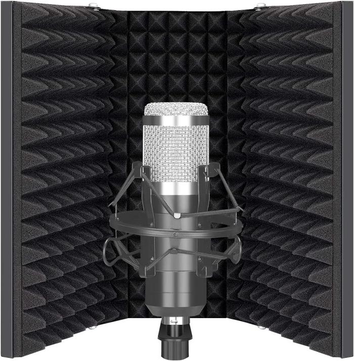 Gambar Neewer Pro Microphone Isolation Shield, 3-Panel Pop Filter for Blue Yeti and Any Condenser Microphone Recording Equipment dari Hasbinazari undefined Tokopedia