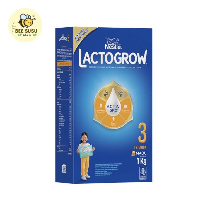 Gambar NESTLE LACTOGROW 3 Susu Pertumbuhan Rasa Madu 1-3 tahun Box 1Kg 1000g dari Nhyastore undefined Tokopedia